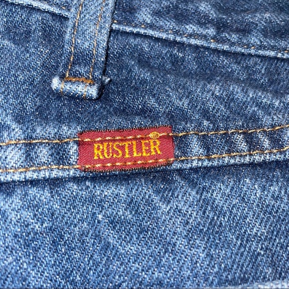 Rustler Men’s Straight Leg Jeans Medium Wash 34 x 30 - Picture 3 of 9